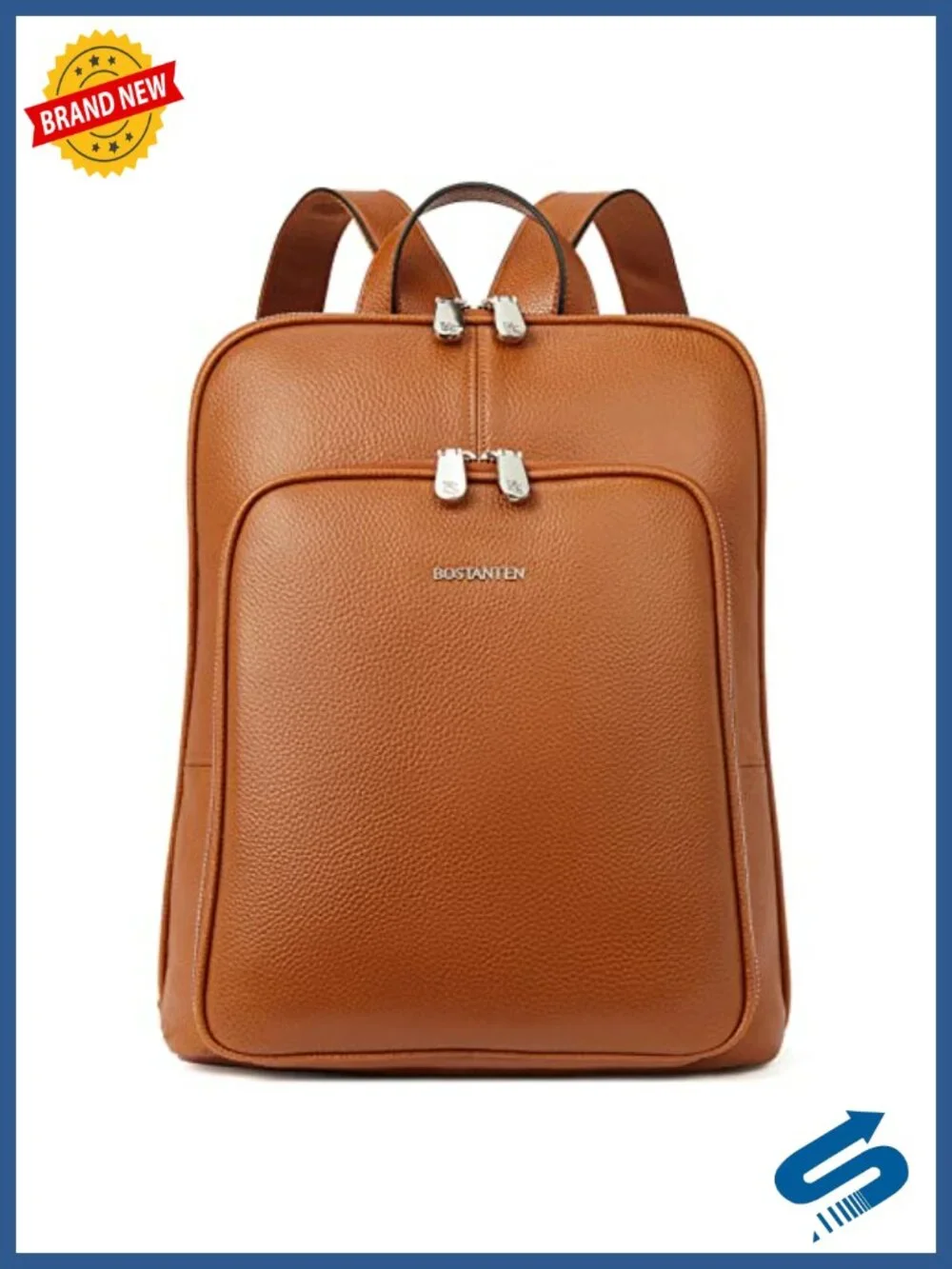 Genuine Leather Backpack Purse for Women Casual Daypack with iPad Pocket and